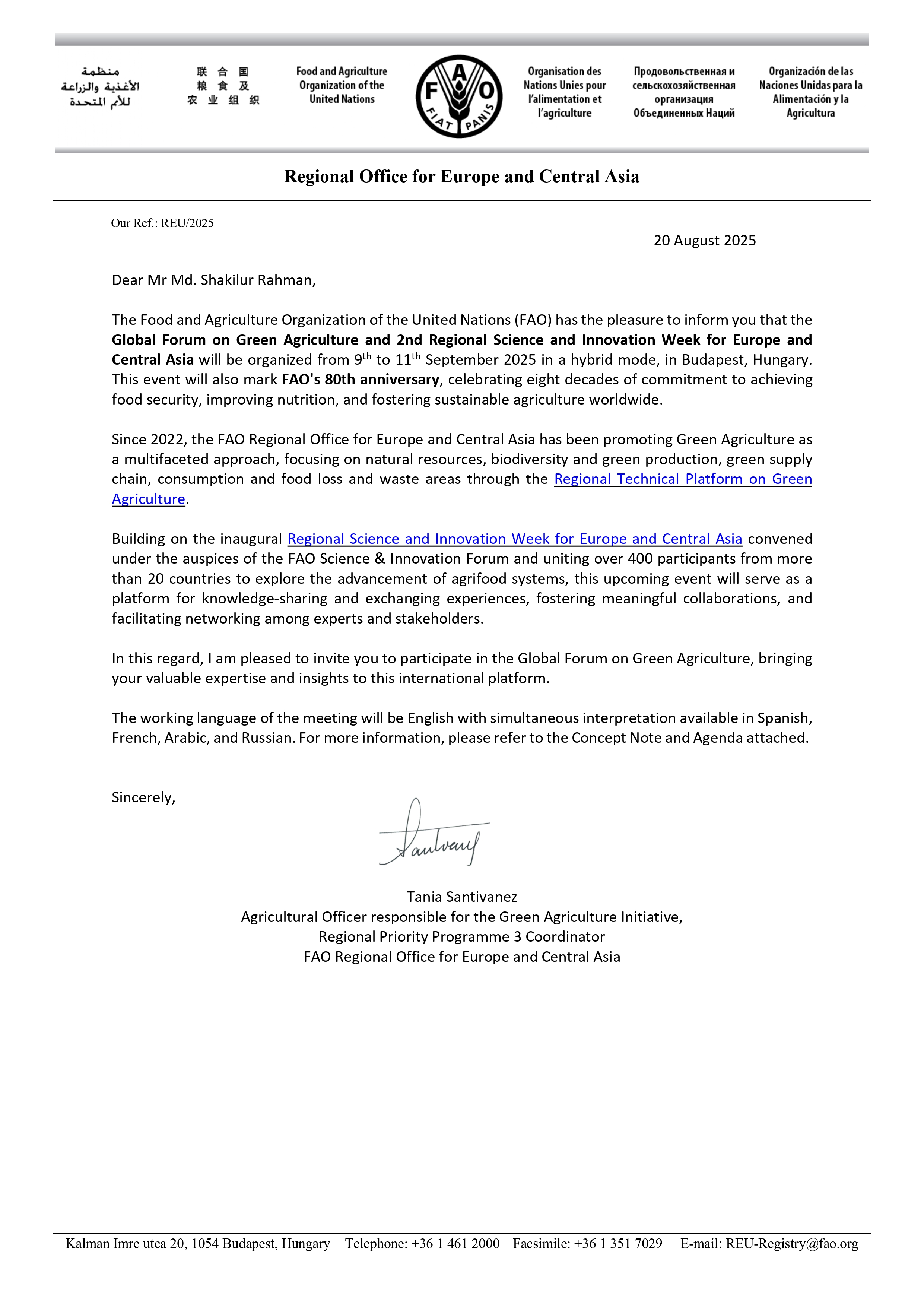 GA Conference Invitation